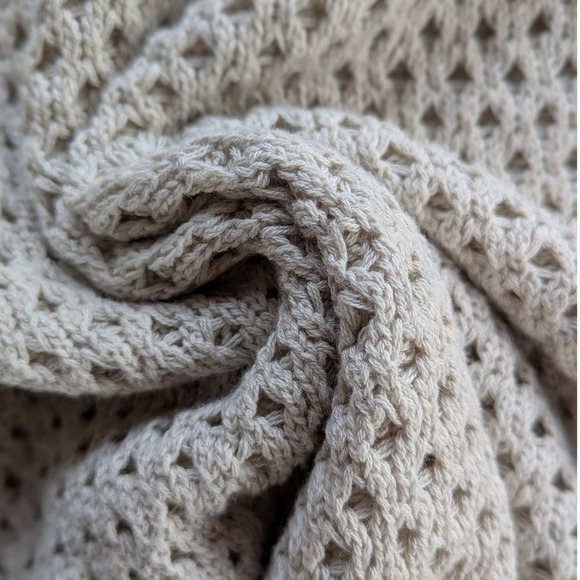 Kotn Men's Open Knit Cotton Crewneck Sweater NWT S Oatmeal - Picture 9 of 10